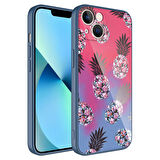 iPhone 13 Uyumlu Kamera Korumalı Desenli Sert Silikon Zore Epoksi Kılıf-NO3