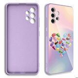 Galaxy A32 4G Uyumlu Kamera Korumalı Desenli Sert Silikon Zore Epoksi Kapak-NO5