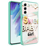 Galaxy S21 FE Uyumlu Kamera Korumalı Desenli Sert Silikon Zore Epoksi Kılıf-NO5