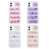 iPhone 12 Uyumlu Kamera Korumalı Simli AirBag'li Zore Dalga Kılıf-Mor