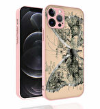 iPhone 12 Pro Uyumlu Desenli Kamera Korumalı Parlak Zore Nora Kapak-NO4