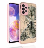 Galaxy A23 Uyumlu Desenli Kamera Korumalı Parlak Zore Nora Kapak-NO4