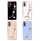 Xiaomi Redmi Note 10 Pro Kılıf El Tutamaçlı Kamera Korumalı Zore Taka Silikon Kapak-Pembe