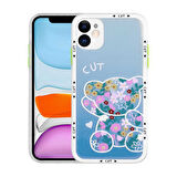 iPhone 11 Uyumlu Kamera Korumalı Desenli Sert Zore Hess Kılıf-NO6