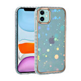 iPhone 11 Uyumlu Desenli Parlayan Transparan Zore Avva Kılıf-NO2