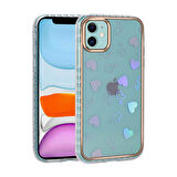 iPhone 11 Uyumlu Desenli Parlayan Transparan Zore Avva Kılıf-NO3