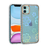 iPhone 11 Uyumlu Desenli Parlayan Transparan Zore Avva Kapak-NO5