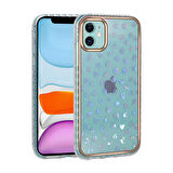 iPhone 11 Uyumlu Desenli Parlayan Transparan Zore Avva Kılıf-NO10