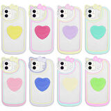 iPhone 12 Uyumlu Kedi Figürlü Transparan Pop Soketli Zore Ritmik Kılıf-Lila