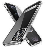 iPhone 13 Pro Max Uyumlu Standlı Şeffaf Silikon Zore L-Stand Kılıf-Renksiz