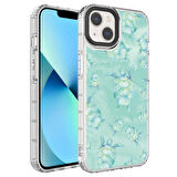 iPhone 14 Plus Uyumlu Kamera Korumalı Renkli Desenli Sert Silikon Zore Korn Kapak-NO13
