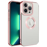 iPhone 12 Pro Max Uyumlu Kamera Korumalı Logo Gösteren Zore Omega Kılıf-Rose Gold