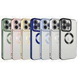 iPhone 13 Pro Max Uyumlu Kamera Korumalı Logo Gösteren Zore Omega Kılıf-Gümüş