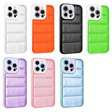 iPhone 12 Pro Max Uyumlu Kamera Korumalı AirBagli Renkli Zore Seksek Kılıf-Siyah