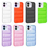 iPhone 11 Uyumlu Kamera Korumalı AirBagli Renkli Zore Seksek Kılıf-Siyah