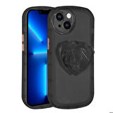iPhone 13 Uyumlu Kamera Korumalı Pop Soketli Renkli Zore Ofro Kapak-Siyah