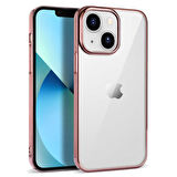 iPhone 14 Uyumlu Zore Pixel Kılıf-Rose Gold