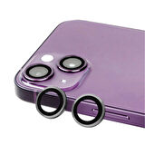 iPhone 14 Uyumlu Ensueno CL-07 Kamera Lens Koruyucu-Koyu Gri