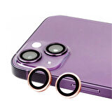 iPhone 14 Plus Uyumlu Ensueno CL-07 Kamera Lens Koruyucu-Rose Gold