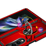 Galaxy Z Fold 4 Uyumlu Zore Vega Kapak-Mavi