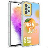 Galaxy A73 Uyumlu Kamera Korumalı Renkli Desenli Sert Silikon Zore Korn Kapak-NO3