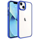 iPhone 14 Uyumlu Zore Krom Kılıf-Lacivert