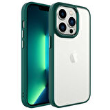 iPhone 14 Pro Uyumlu Zore Krom Kılıf-Koyu Yeşil