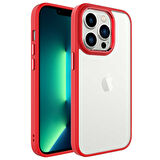 iPhone 14 Pro Uyumlu Zore Krom Kılıf-Kırmızı