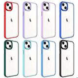 iPhone 14 Plus Uyumlu Zore Krom Kapak-Kırmızı