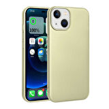 iPhone 14 Uyumlu Zore Premier Silikon Kılıf-Gold