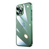 iPhone 14 Pro Max Uyumlu Sert PC Renkli Çerçeveli Zore Riksos Kılıf-Yeşil