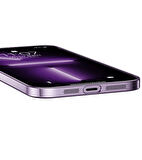 iPhone 14 Pro Uyumlu Sert PC Renkli Çerçeveli Zore Riksos Kılıf-Gümüş