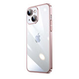 Apple iPhone 13 Kılıf Sert PC Renkli Çerçeveli Zore Riksos Kapak-Rose Gold