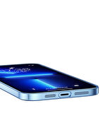 iPhone 13 Pro Uyumlu Sert PC Renkli Çerçeveli Zore Riksos Kılıf-Gümüş