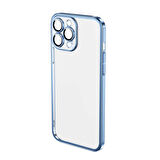 iPhone 13 Pro Max Uyumlu Sert PC Renkli Çerçeveli Zore Riksos Kılıf-Yeşil