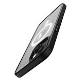 iPhone 14 Plus Uyumlu Wireless Şarj Özellikli Zore Hibrit Magsafe Kılıf-Siyah