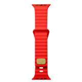 Watch 42mm Uyumlu KRD-73 Uyumlu Zore Kordon-Kırmızı