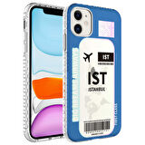 iPhone 11 Uyumlu AirBag Kenarlı Renkli Desenli Silikon Zore Elegans Kılıf-NO4