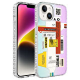 iPhone 13 Uyumlu AirBag Kenarlı Renkli Desenli Silikon Zore Elegans Kılıf-NO2