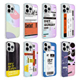 iPhone 14 Pro Max Uyumlu AirBag Kenarlı Renkli Desenli Silikon Zore Elegans Kılıf-NO2