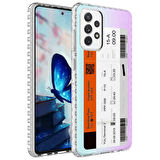 Galaxy A72 Uyumlu Airbag Kenarlı Renkli Desenli Silikon Zore Elegans Kapak-NO1