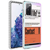 Galaxy S20 FE Uyumlu AirBag Kenarlı Renkli Desenli Silikon Zore Elegans Kılıf-NO6