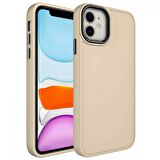 Apple iPhone 11 Kılıf Metal Çerçeve ve Buton Tasarımlı Silikon Zore Luna Kapak