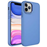 iPhone 12 Pro Max Uyumlu Metal Çerçeve ve Buton Tasarımlı Silikon Zore Luna Kılıf-Lavendery Gr