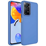 Xiaomi Redmi Note 11S Global Kılıf Metal Çerçeve ve Buton Tasarımlı Silikon Zore Luna Kapak-Lavendery Gray