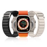 Watch 42mm Uyumlu KRD-74 Hasır Zore Kordon-Turuncu