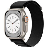 Watch 7 45mm Uyumlu KRD-74 Hasır Zore Kordon-Siyah