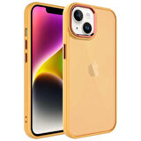 iPhone 14 Uyumlu Buzlu Sert PC Zore May Kapak-Turuncu