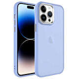 iPhone 14 Pro Uyumlu Buzlu Sert PC Zore May Kılıf-Lila