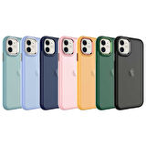 iPhone 11 Uyumlu Buzlu Sert PC Zore May Kılıf-Turuncu
